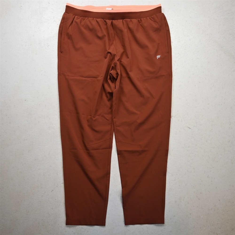 NEW Fabletics XLx30 Orange PT2253112 Fundamental Pull On Athletic Mens Pants